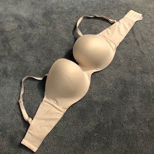 Body by Victoria Strapless Bra, light pink, 36DDD